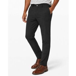 Lululemon Commission Pant Slim Warpstreme Mens 34x31 Black Stretch Travel Chino